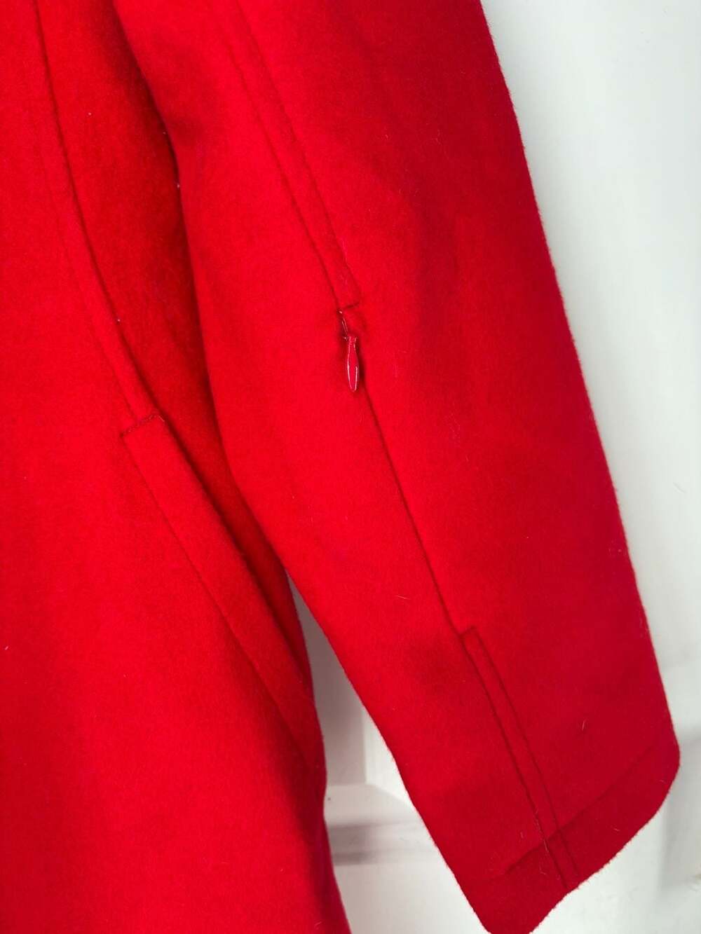 Pendleton Cascade Wool Coat Size S Red Glacier Park Lining - Picture 3 of 5